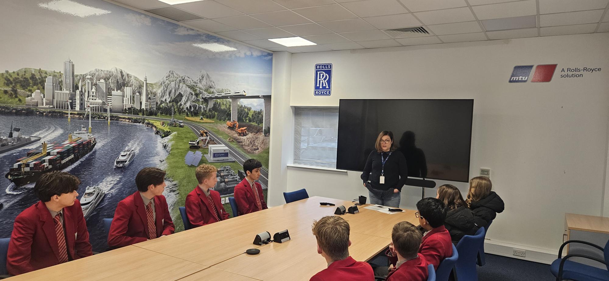 Year 10 Lingfield students visit Rolls Royce Solutions East Grinstead