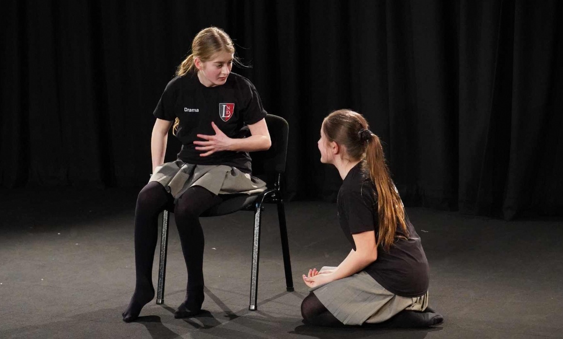Ava and Clemmie performing for Lingfield Drama